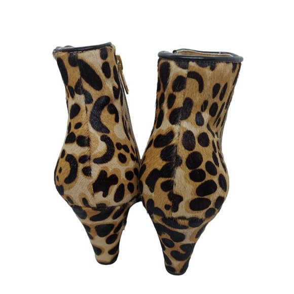 Theme Leopard Calf Hair Booties Women's Size 8M - Picture 4 of 9